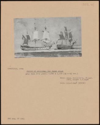 Sketch of Shipping: Two Large Ships