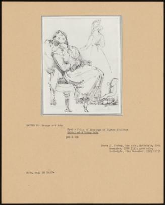From A Folio Of Drawings Of Figure Studies: Sketch Of A Young Lady