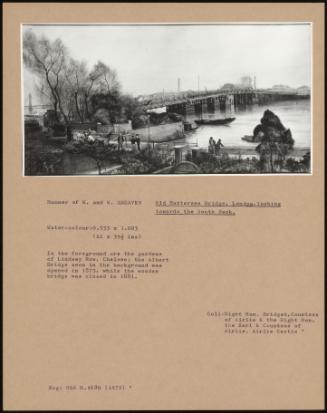 Old Battersea Bridge, London, Looking Towards The South Bank