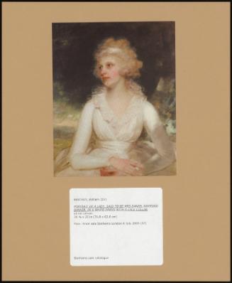 Portrait Of A Lady, Said To Be Mrs Daniel Raymond Barker, In A White Dress With A Lace Collar