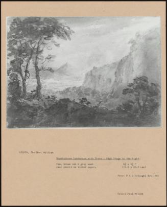 Mountainous Landscape With Trees - High Crags To The Right