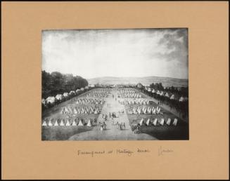 Encampment At Montagu House: The Regiment Marching Into Camp