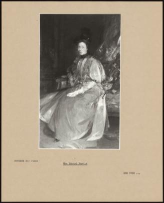 Mrs Edward Martin, In A Grey Dress And A Black Hat