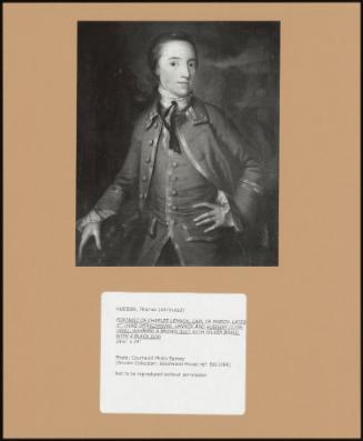 Portrait Of Charles Lennox, Earl Of March, Later 3rd Duke Of Richmond, Lennox And Aubigny (1735-1806), Wearing A Brown Suit With Silver Braid, With A Black Dog