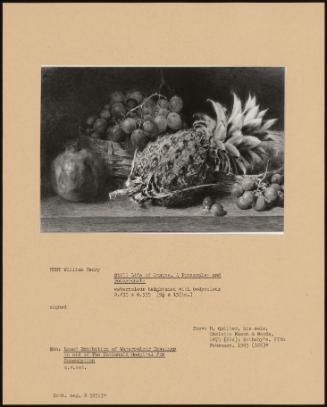 Still Life Of Grapes, A Pineapple And Pomegranate