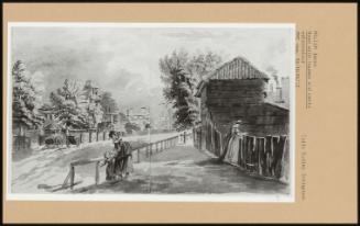 Road with Houses and Carts