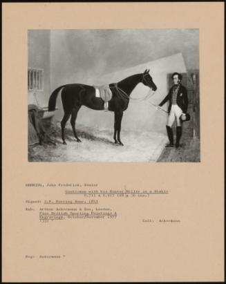 Gentleman With His Hunter Miller In A Stable