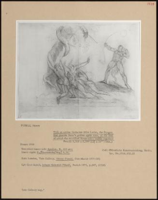 With An Arrow Heracles Kill Ladon, The Dragon That Guards Hera's Golden Apple Tree, At The Foot Of Which The Terrified Hesperides Huddle Together