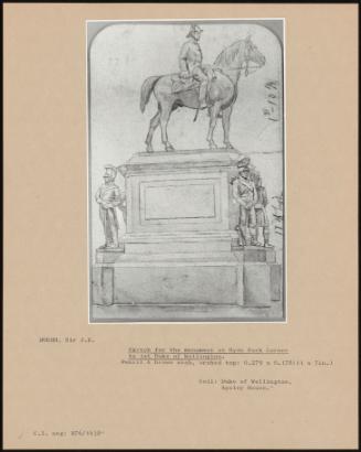 Sketch For The Monument At Hyde Park Corner To 1st Duke Of Wellington.