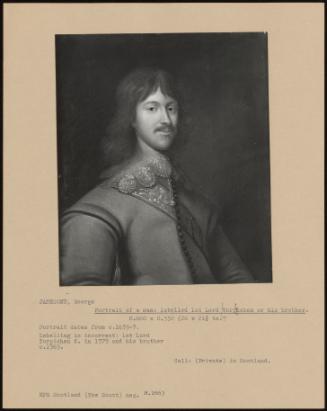 Portrait Of A Man: Labelled 1st Lord Torphichen Or His Brother