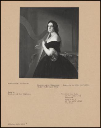 Portrait Of Mrs Challoner; Henrietta De Salis (1823-1865)