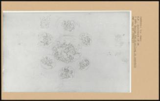 B M Sketchbook Lb 68; Design For A Ceiling In Roundels