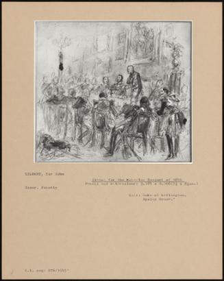 Sketch For The Waterloo Banquet Of 1846
