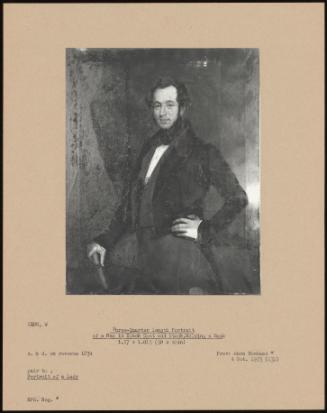 Three-Quarter Length Portrait Of A Man In Black Coat And Stock, Holding A Book