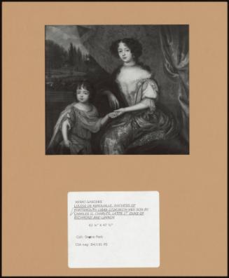 Louise De Keroualle, Duchess Of Portsmouth (1649-1734) With Her Son By Charles II, Charles, Later 1st Duke Of Richmond And Lennox