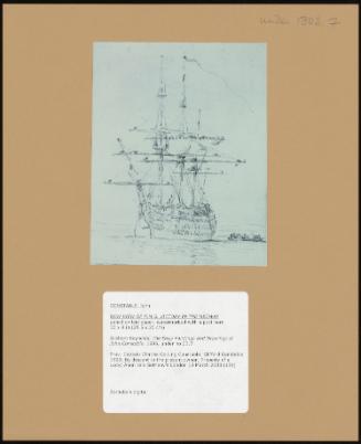 Bow View of H. M. S. Victory in the Medway