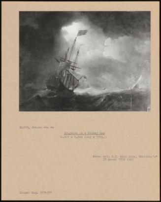 Frigates In A Stormy Sea