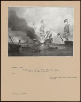 An Engagement Between British And Dutch Men-Of-War