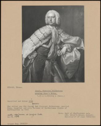 Jacob, Viscount Folkestone Wearing Peer's Robes