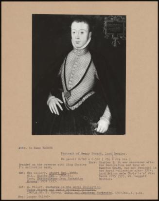 Portrait Of Henry Stuart, Lord Darnley.