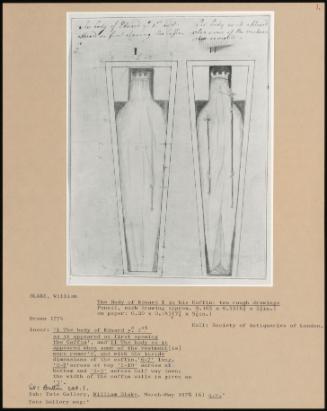 The Body Of Edward I In His Coffin Two Rough Drawings