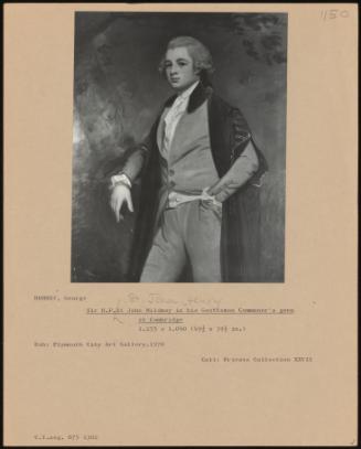 Sir. H. P. St John Mildmay in His Gentleman Commoner Gown at Cambridge