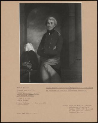 Lewis Dymoke Grosvenor Tregonwell (1758 - 1832) In Uniform Of Dorset Volunteer Rangers `