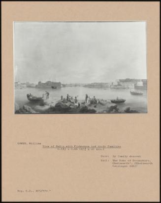 View Of Malta With Fishermen And Their Families