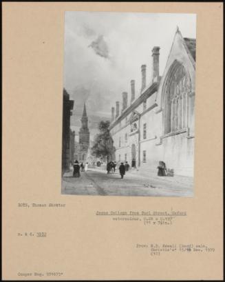 Jesus College From Turl Street, Oxford