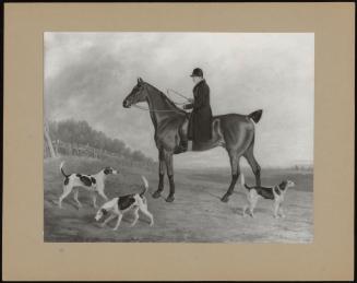 Mrs. Hussey And His Hounds, Mr. Hussey Mounted On A Bay Horse In A Landscape