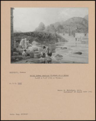 Welsh Women Washing Clothes At A River