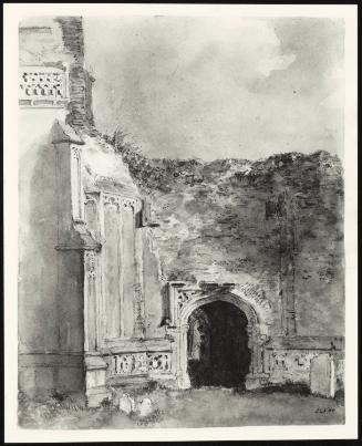 East Bergholt Church: north archway of the ruined tower