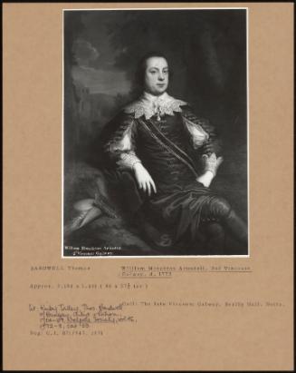 William Monckton Arundell, 2nd Viscount Galway, D. 1772