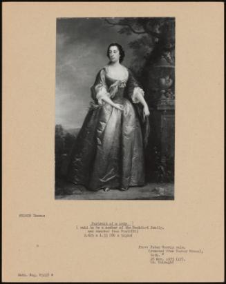 Portrait Of A Lady ( Said To Be A Member Of The Beckford Family, And Removed From Fonthill)