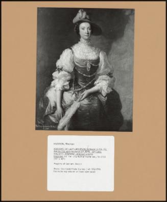 Portrait Of Lady Katherine Parker (1706-79), Daughter And Heiress Of John, 1st Earl Poulett; Wearing Vandyke Dress