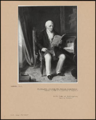 Wellington Reading The Indian Despatches