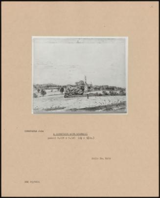 A Cornfield With Windmill