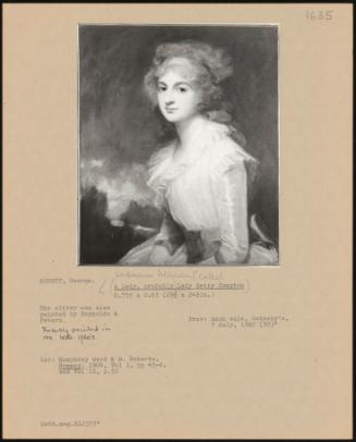 Unknown Woman ( Called ( a Lady, Probably Lady Betty Compton )