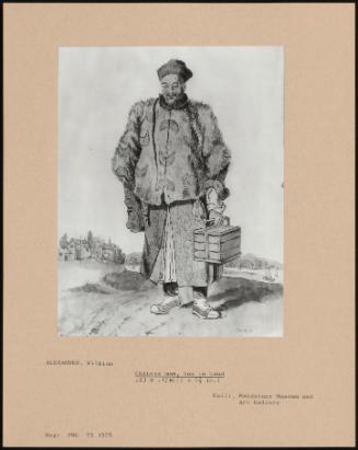 Chinese Man, Box In Hand