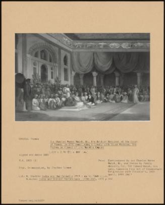 Sir Charles Warre Malet, Bt. The British Resident At The Court Of Poona, In 1790 Concluding A Treaty With Souae Madarow, The Peshwa Or Prince Of The Maratha Empire