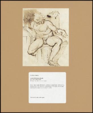 A SEATED MALE NUDE