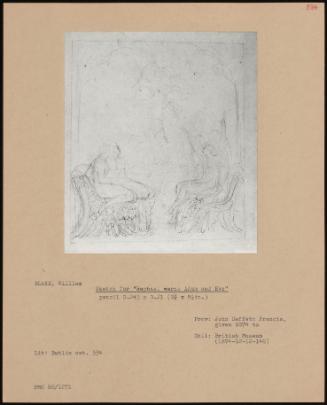 Sketch For Raphael Warns Adam And Eve