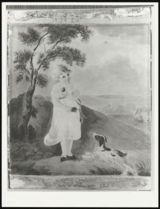 Girl and Dog in a Landscape