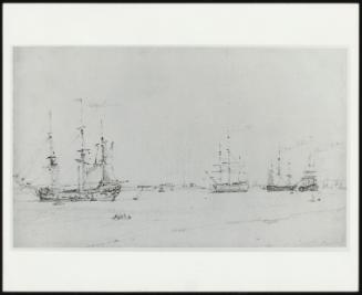 Four East Indiamen at Anchor