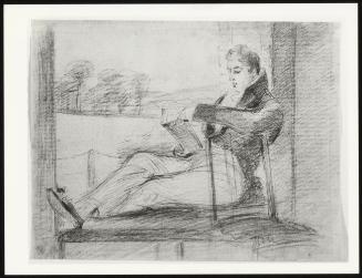 Young Man Seated at Window Reading