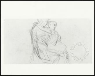 Seated Girl Embraced by Child