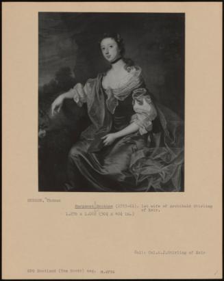 Margaret Erskine (1733-61). 1st Wife Of Archibald Stirling Of Keir