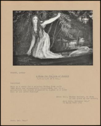 A Study For The Lady Of Shalott