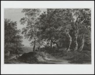 Landscape With Man Driving Sheep; Verso: Landscape