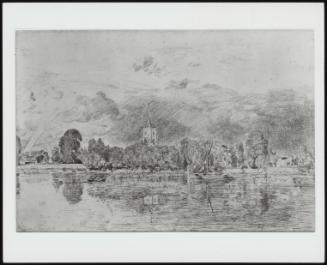 Fulham Church From Across the River, Sept. 8, 1818